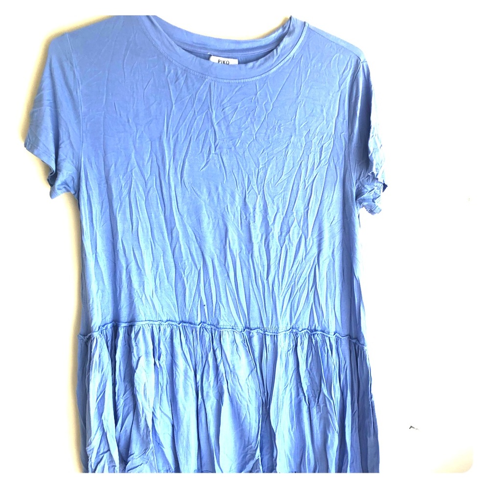 Cornflower blue peplum top